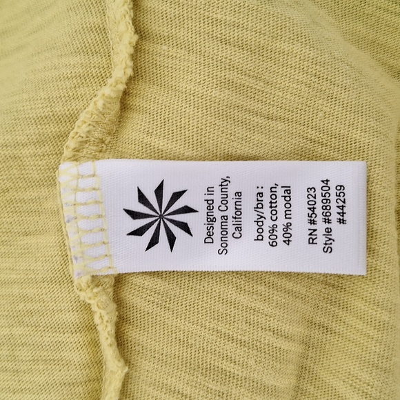 Athleta Women's Lime Green Cotton Modal Mini Dress with Shelf Bra szS - Picture 9 of 9